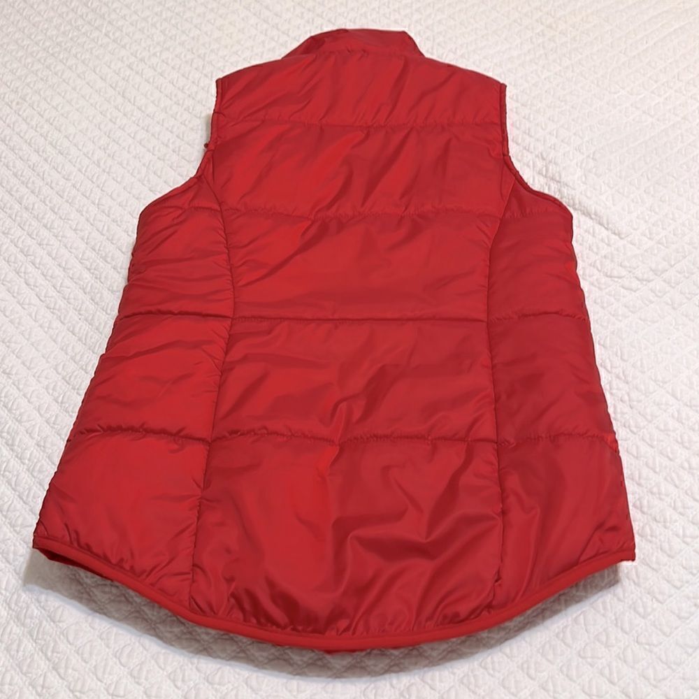 Ladies New Direction Red Puffer Vest - Size Small - Picture 2 of 4
